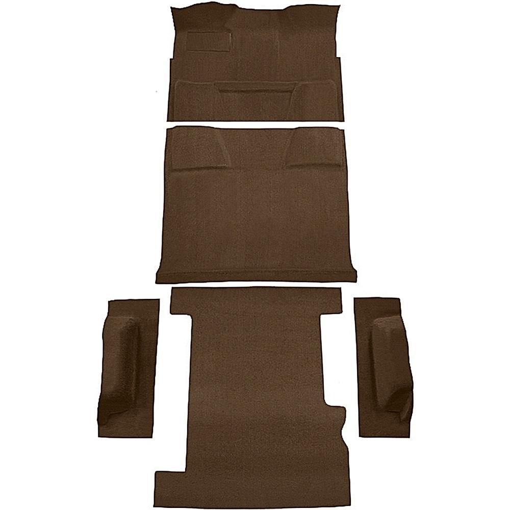 1973-74 Chevrolet, GMC Suburban 4-Door Molded Carpet Set Loop Standard Backing Floor Shift TH400 4WD Dark Saddle