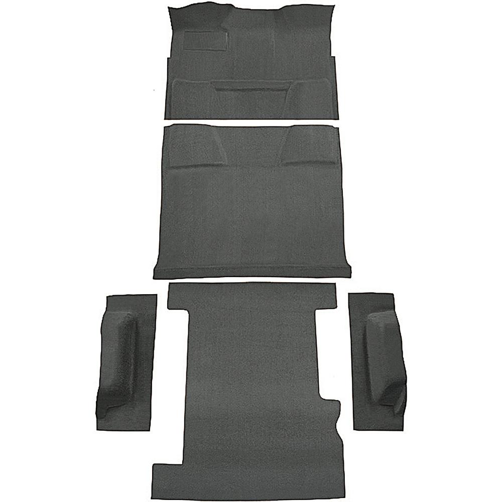 1973-74 Chevrolet, GMC Suburban 4-Door Molded Carpet Set Loop Standard Backing Floor Shift TH400 4WD Gunmetal Gray
