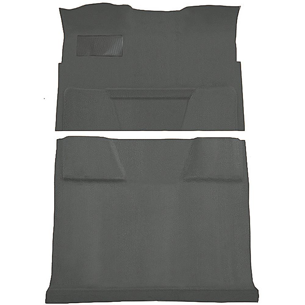 1974-74 Chevrolet, GMC Suburban 4-Door Molded Passenger Area Carpet Kit Loop Standard Backing Column Shift Automatic 2WD Gunmetal Gray