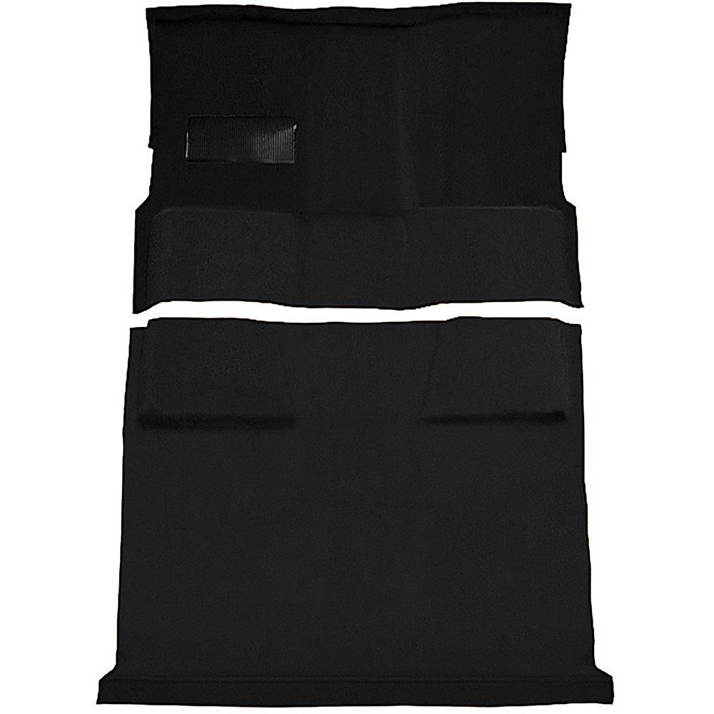 1973-74 Chevrolet, GMC Suburban 4-Door Molded Passenger Area Carpet Set Loop Standard Backing Floor Shift TH400 4WD Black