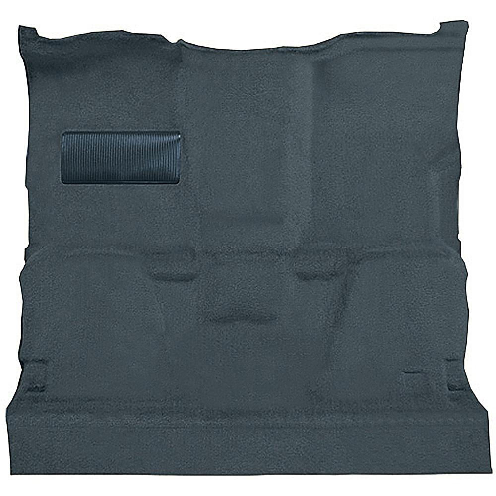 1981-87 Chevrolet, GMC Pickup Regular Cab Molded Carpet Set Cut Pile Standard Backing Column Shift Auto/Manual 2WD Blue