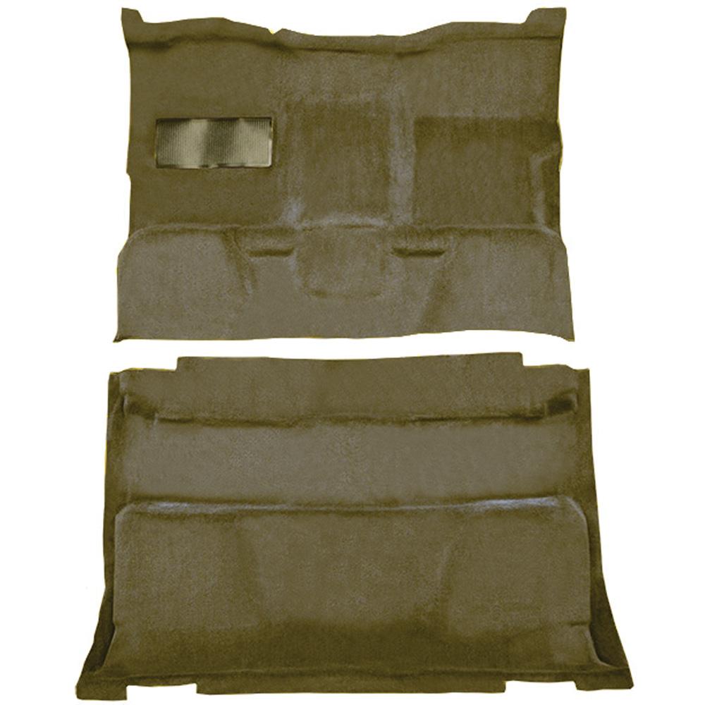 1981-91 Chevrolet, GMC Pickup Crew Cab Molded Carpet Set Cut Pile Standard Backing Column Shift Auto/Manual 2WD Medium Beige