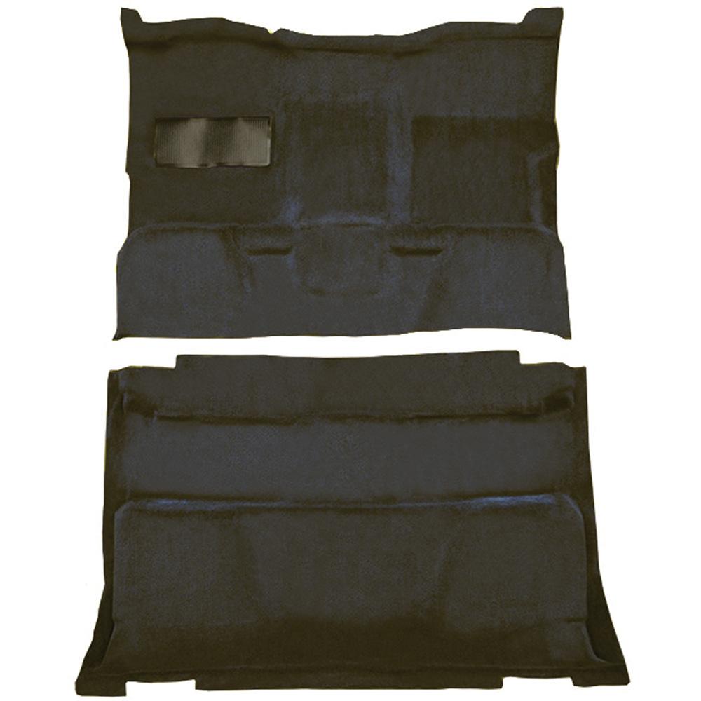 1981-91 Chevrolet, GMC Pickup Crew Cab Molded Carpet Set Cut Pile Standard Backing Column Shift Auto/Manual 2WD Graphite