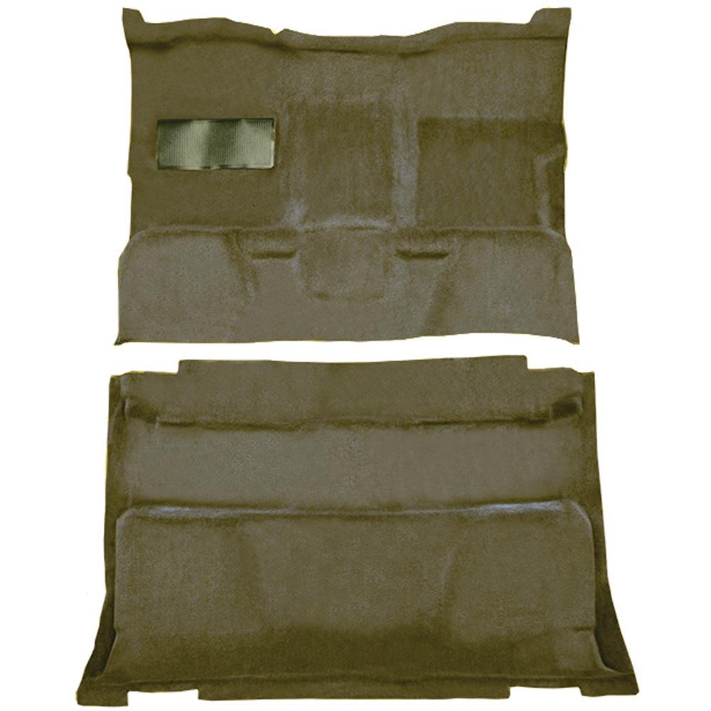 1981-91 Chevrolet, GMC Pickup Crew Cab Molded Carpet Set Cut Pile Standard Backing Column Shift Auto/Manual 2WD Sandalwood
