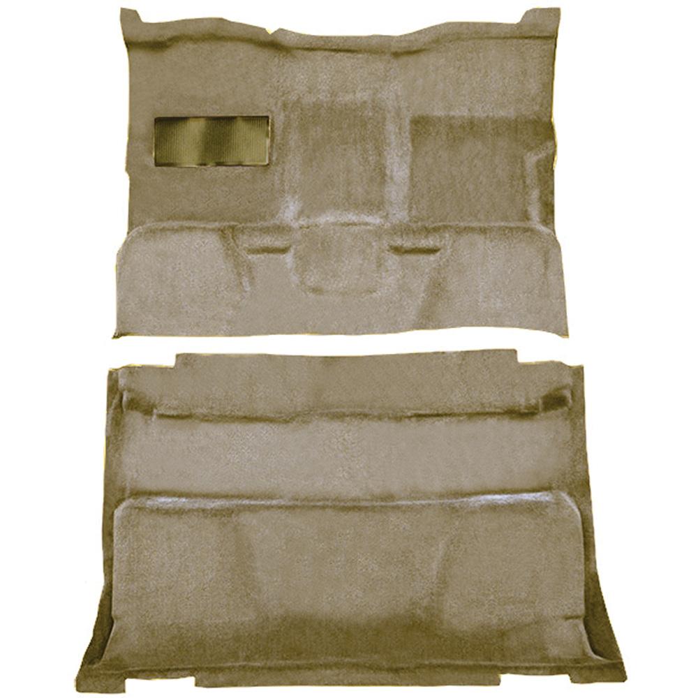 1981-91 Chevrolet, GMC Pickup Crew Cab Molded Carpet Set Cut Pile Standard Backing Column Shift Auto/Manual 2WD Silver