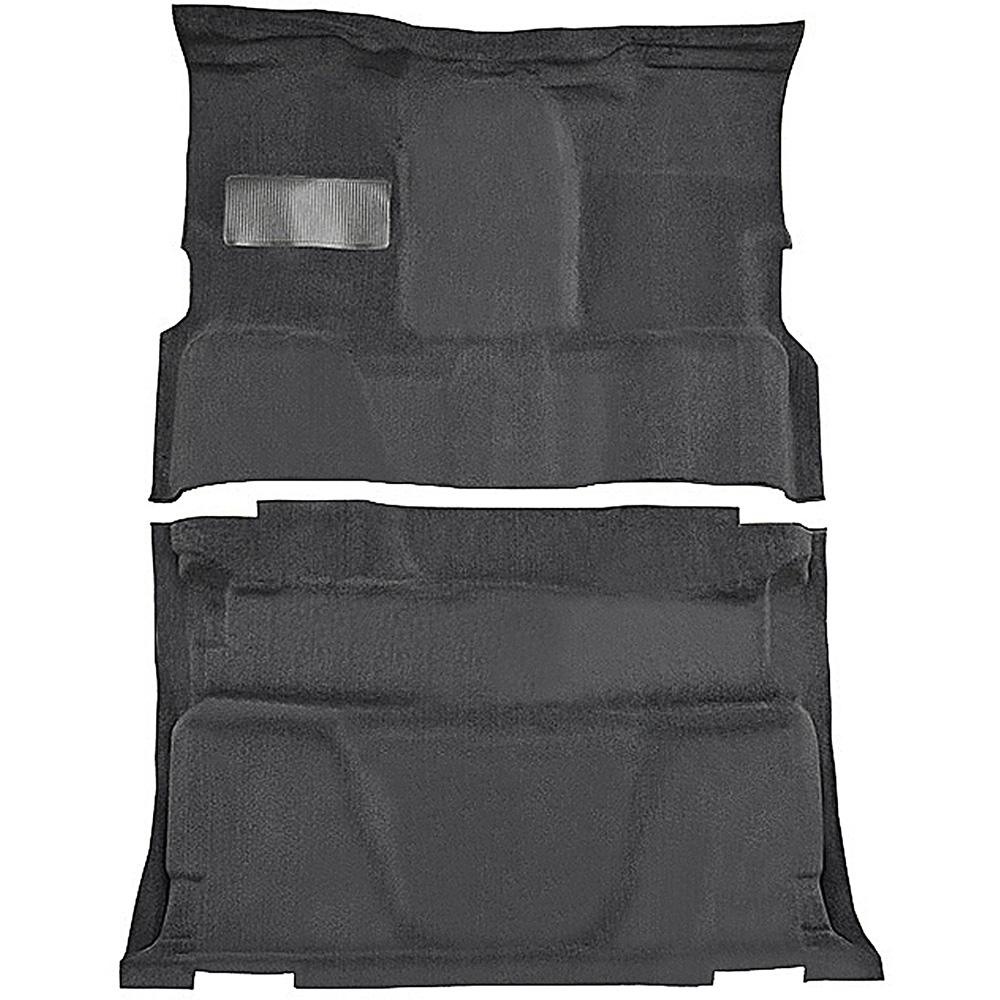 1981-91 Chevrolet, GMC Pickup Crew Cab Molded Carpet Set Cut Pile Standard Backing Floor Shift 4-Speed 2WD Graphite