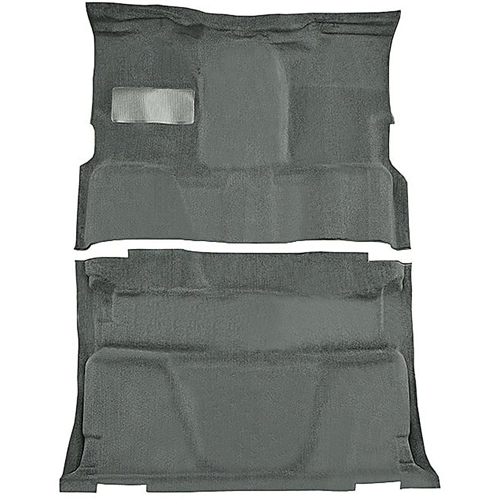 1981-91 Chevrolet, GMC Pickup Crew Cab Molded Carpet Set Cut Pile Standard Backing Floor Shift 4-Speed 2WD Dove Gray