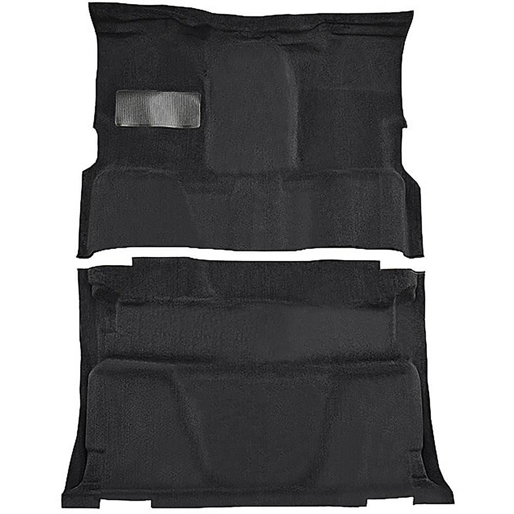 1981-91 Chevrolet, GMC Pickup Crew Cab Molded Carpet Set Cut Pile Standard Backing Floor Shift 4-Speed 2WD Charcoal