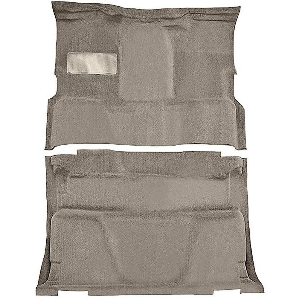 1981-91 Chevrolet, GMC Pickup Crew Cab Molded Carpet Set Cut Pile Standard Backing Floor Shift 4-Speed 2WD Medium Doeskin
