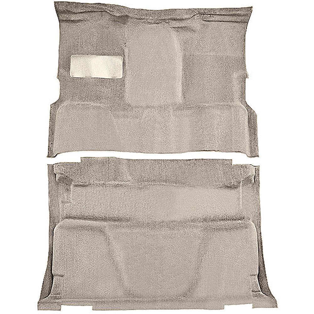 1981-91 Chevrolet, GMC Pickup Crew Cab Molded Carpet Set Cut Pile Standard Backing Floor Shift 4-Speed 2WD Silver