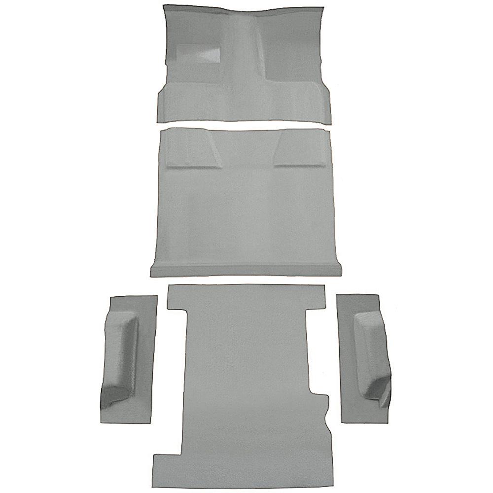 1981-91 Chevrolet, GMC Suburban 4-Door Molded Carpet Set Cut Pile Standard Backing Floor Shift 4-Speed 2WD Silver
