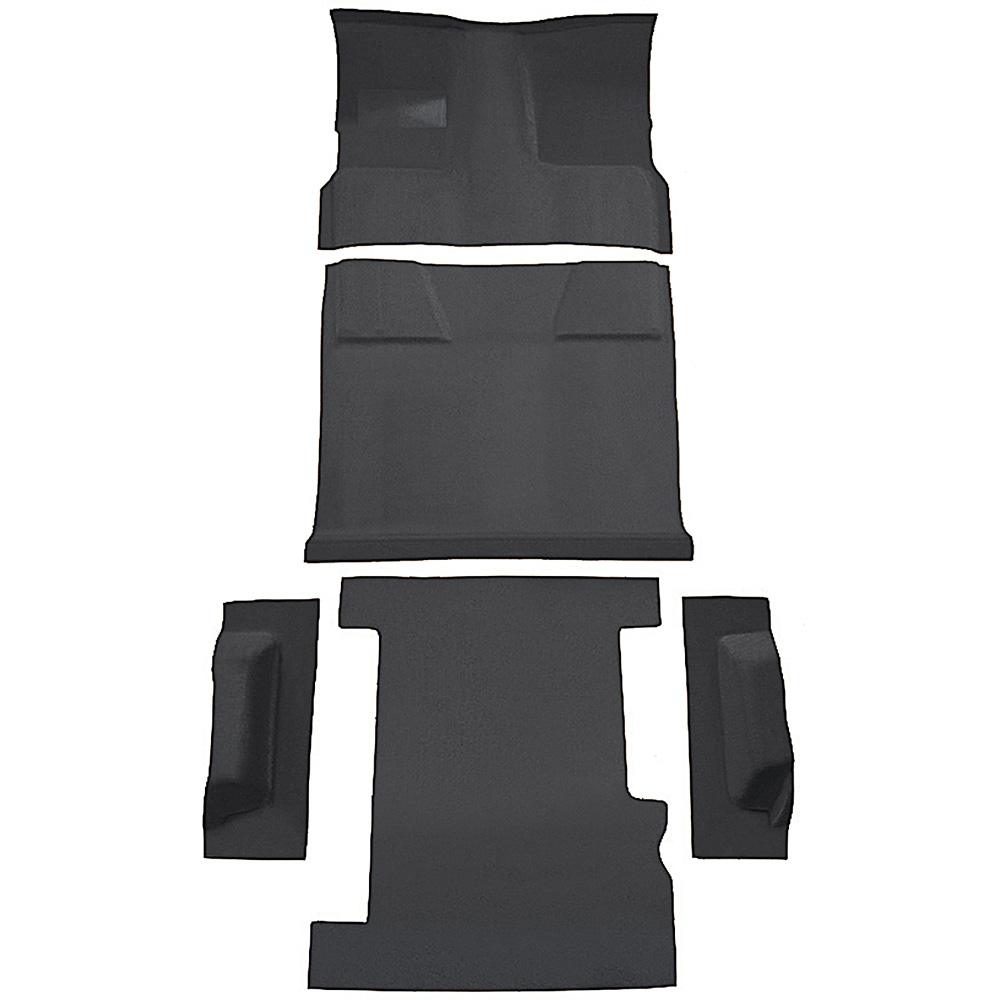1981-91 Chevrolet, GMC Suburban 4-Door Molded Carpet Set Cut Pile Standard Backing Floor Shift 4-Speed 2WD Graphite