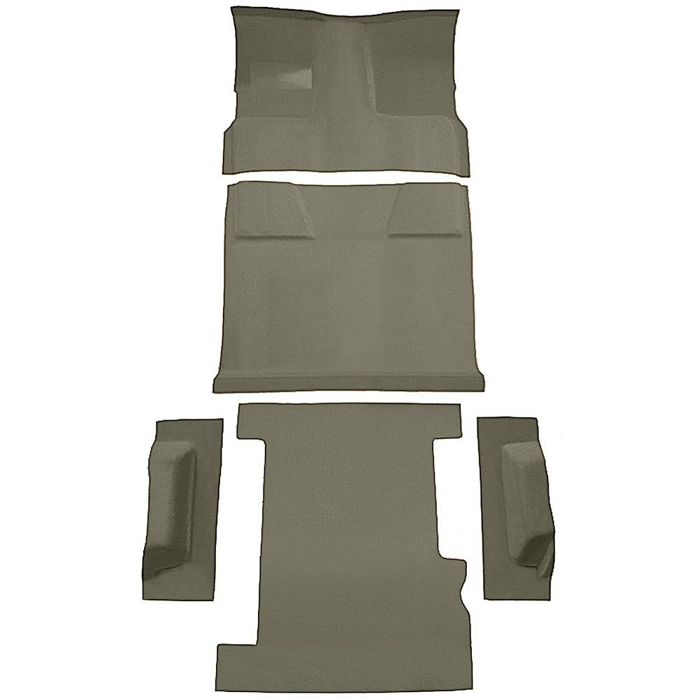 1981-91 Chevrolet, GMC Suburban 4-Door Molded Carpet Set Cut Pile Standard Backing Floor Shift 4-Speed 2WD Sandalwood