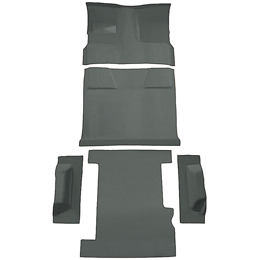 1981-91 Chevrolet, GMC Suburban 4-Door Molded Carpet Set Cut Pile Standard Backing Floor Shift 4-Speed 2WD Dove Gray