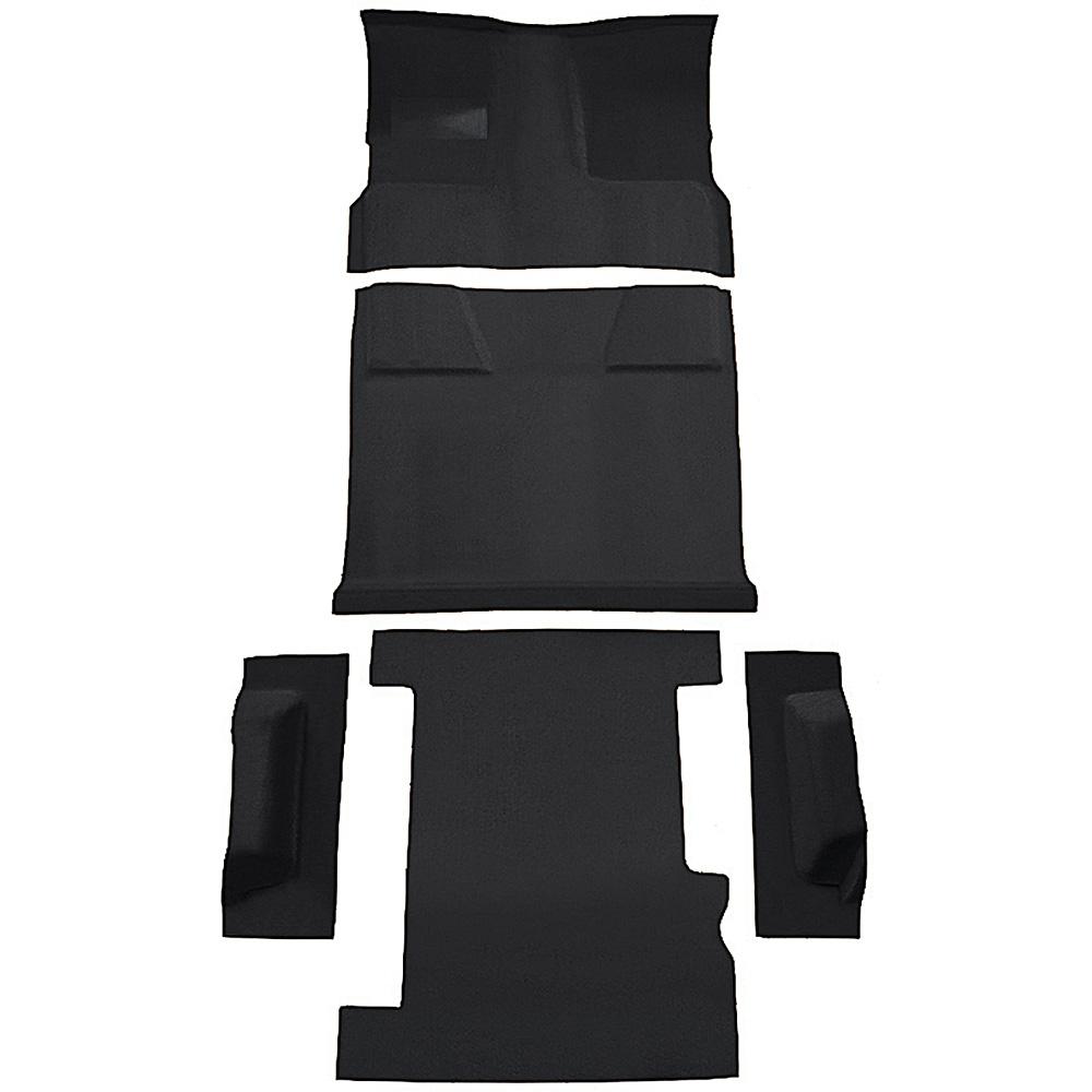 1981-91 Chevrolet, GMC Suburban 4-Door Molded Carpet Set Cut Pile Standard Backing Floor Shift 4-Speed 2WD Charcoal
