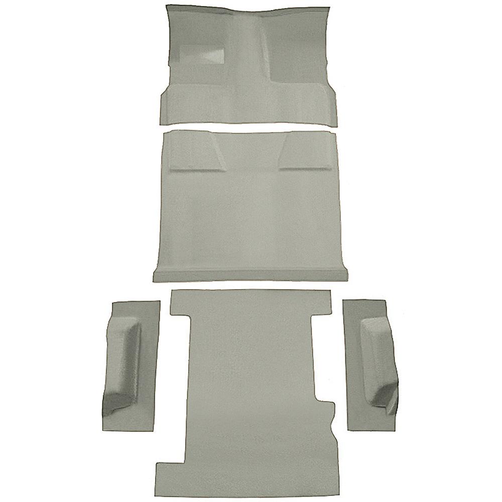 1981-91 Chevrolet, GMC Suburban 4-Door Molded Carpet Set Cut Pile Standard Backing Floor Shift 4-Speed 2WD Almond