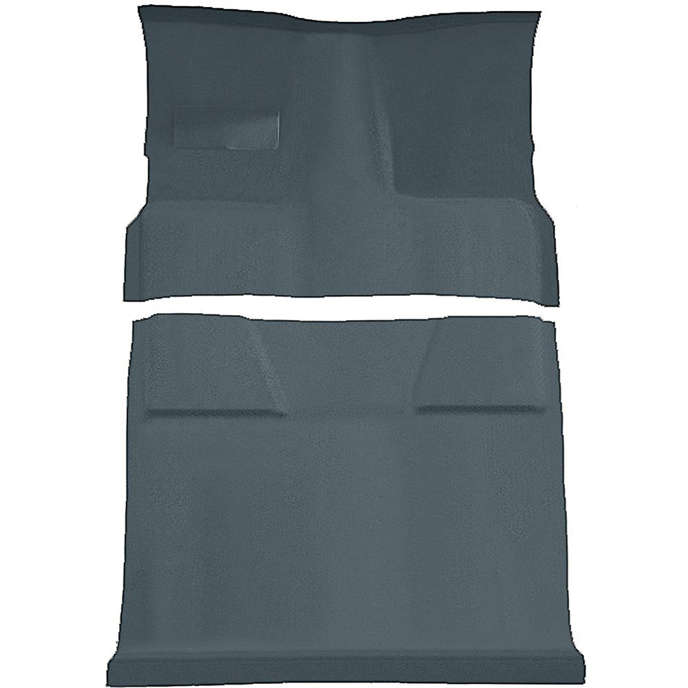 1981-91 Chevrolet, GMC Suburban 4-Door Molded Passenger Area Carpet Set Cut Pile Standard Backing Floor Shift 4-Speed 2WD Blue