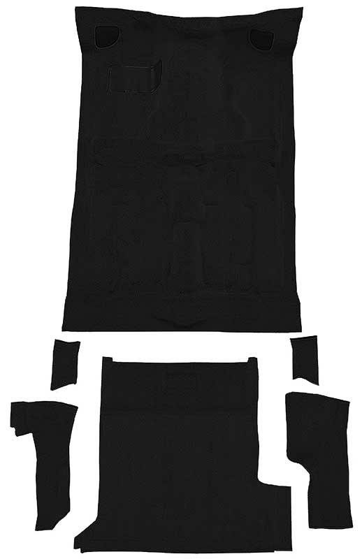 1983-94 S10 Blazer/S15 Jimmy 2-Door Carpet Set Passenger and Cargo Area Molded Standard Backing Cutpile Black