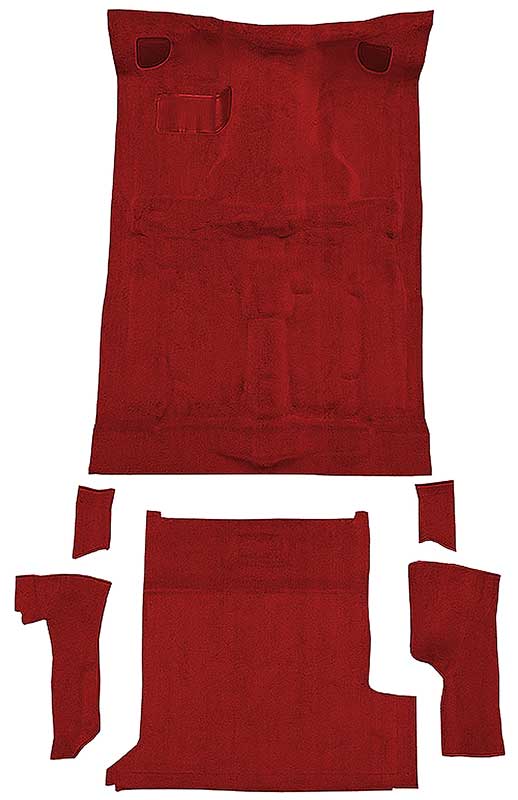 1983-94 S10 Blazer/S15 Jimmy 2-Door Carpet Set Passenger and Cargo Area Molded Standard Backing Cutpile Oxblood