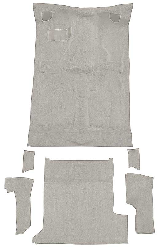 1983-94 S10 Blazer/S15 Jimmy 2-Door Carpet Set Passenger and Cargo Area Molded Standard Backing Cutpile Silver