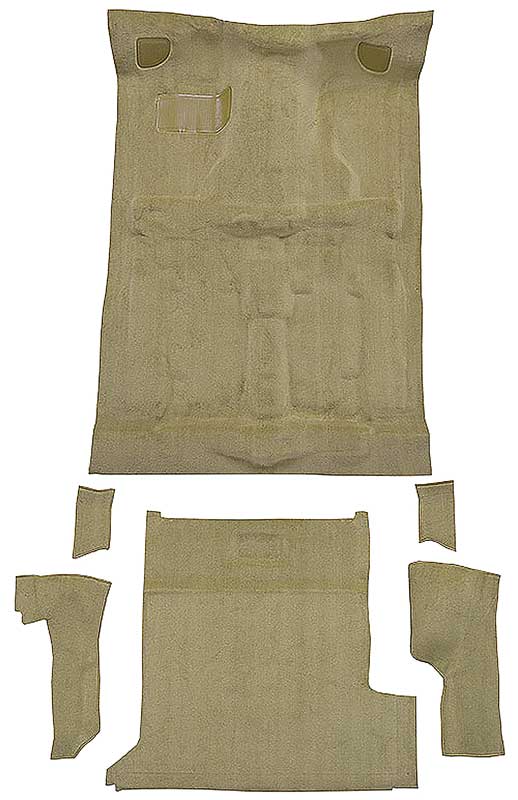 1983-94 S10 Blazer/S15 Jimmy 2-Door Carpet Set Passenger and Cargo Area Molded Standard Backing Cutpile Medium Beige
