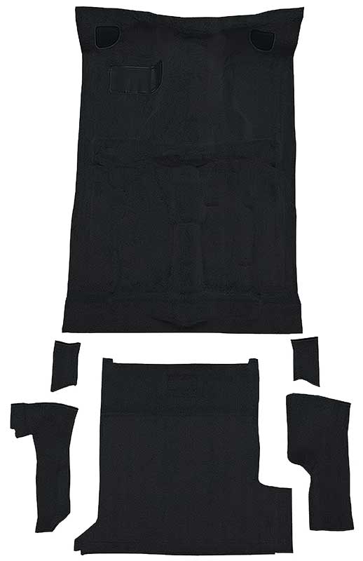 1983-94 S10 Blazer/S15 Jimmy 2-Door Carpet Set Passenger and Cargo Area Molded Standard Backing Cutpile Charcoal