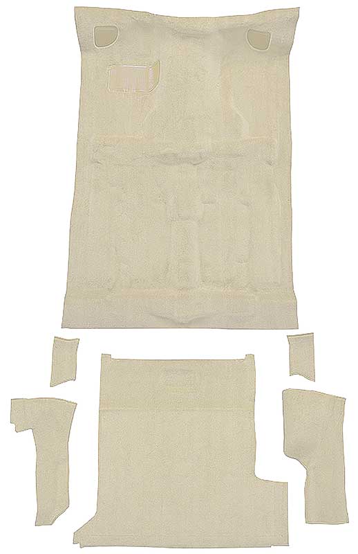 1983-94 S10 Blazer/S15 Jimmy 2-Door Carpet Set Passenger and Cargo Area Molded Standard Backing Cutpile Silver