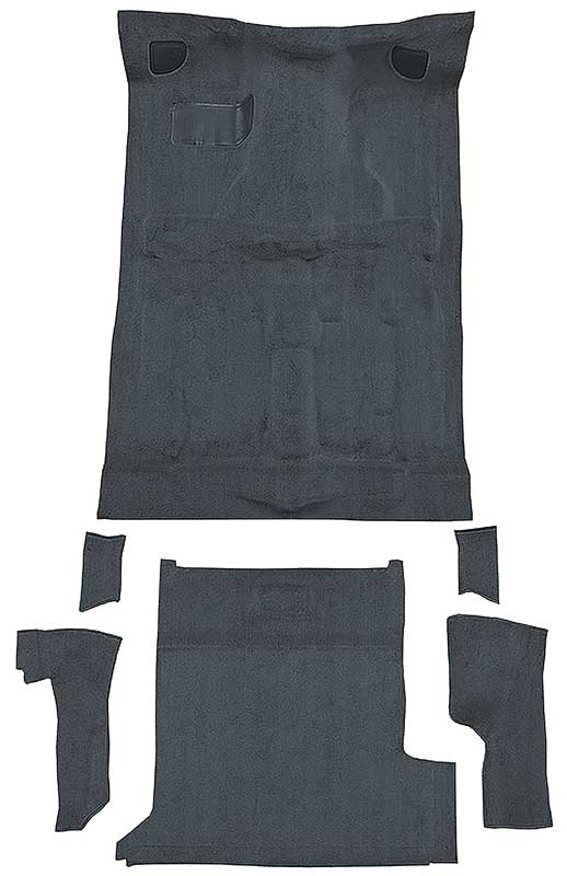 1983-94 S10 Blazer/S15 Jimmy 2-Door Carpet Set Passenger and Cargo Area Molded Standard Backing Cutpile Blue