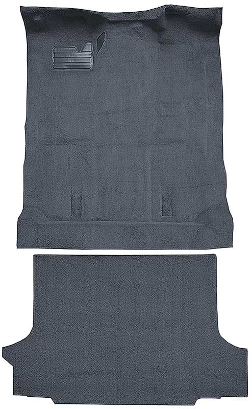 1992-99 Blazer/Tahoe/Yukon Full-Size/2-Door Carpet Set Complete Molded Standard Backing w/o Heat Vents Cutpile Crystal Blue