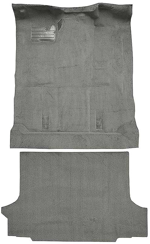 1992-99 Blazer/Tahoe/Yukon Full-Size/2-Door Carpet Set Complete Molded Standard Backing w/o Heat Vents Cutpile Medium Gray / Pewter