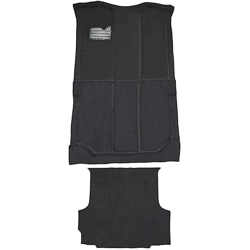 1992-99 Chevrolet/GMC Suburban Carpet Set Passenger and Cargo Area Die-Cut Cut Pile w/o Heat Vents Standard Backing Black