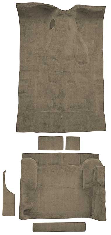 1995-05 Blazer/Jimmy Mid-Size/4-Door Carpet Set Passenger and Cargo Area Molded Cut Pile Standard Backing Gray