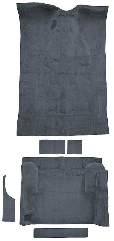 1995-05 Blazer/Jimmy Mid-Size/4-Door Carpet Set Passenger and Cargo Area Molded Cut Pile Standard Backing Crystal Blue