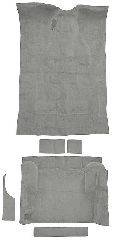 1995-05 Blazer/Jimmy Mid-Size/4-Door Carpet Set Passenger and Cargo Area Molded Cut Pile Standard Backing Medium Gray / Pewter