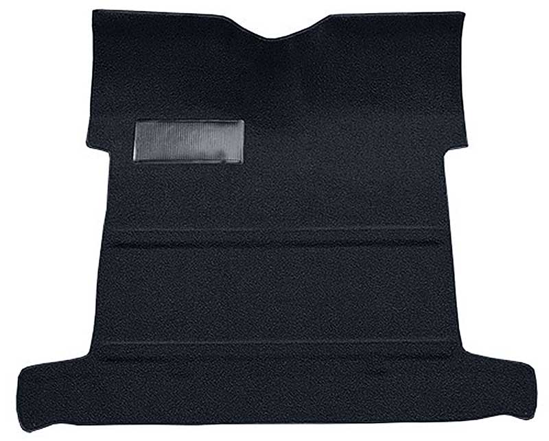 1955-59 Chevrolet, GMC Pickup 2nd Series Regular Cab Molded Carpet Set Loop Standard Backing w/o Holes 4-Speed High Hump 2WD Midnight Blue