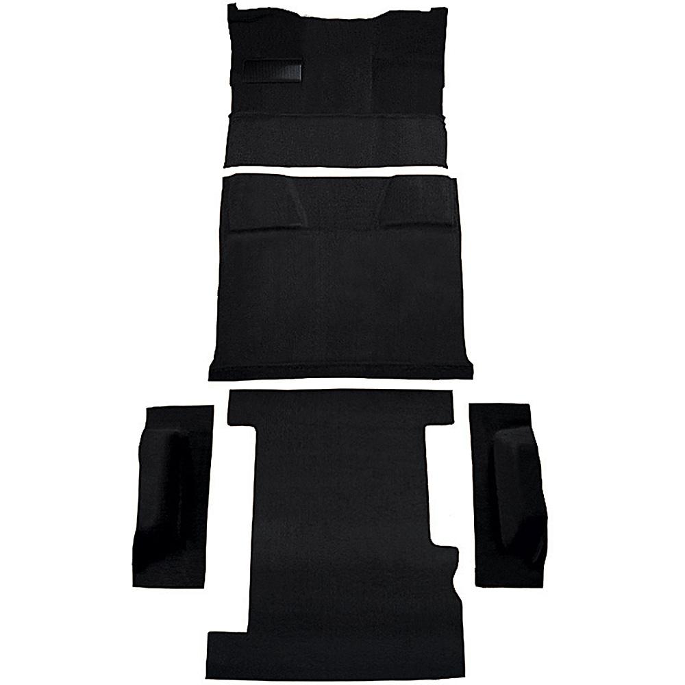1981-91 Chevrolet, GMC Suburban 4-Door Molded Carpet Kit Cut Pile Standard Backing Column Shift Automatic Low Hump 2WD Black
