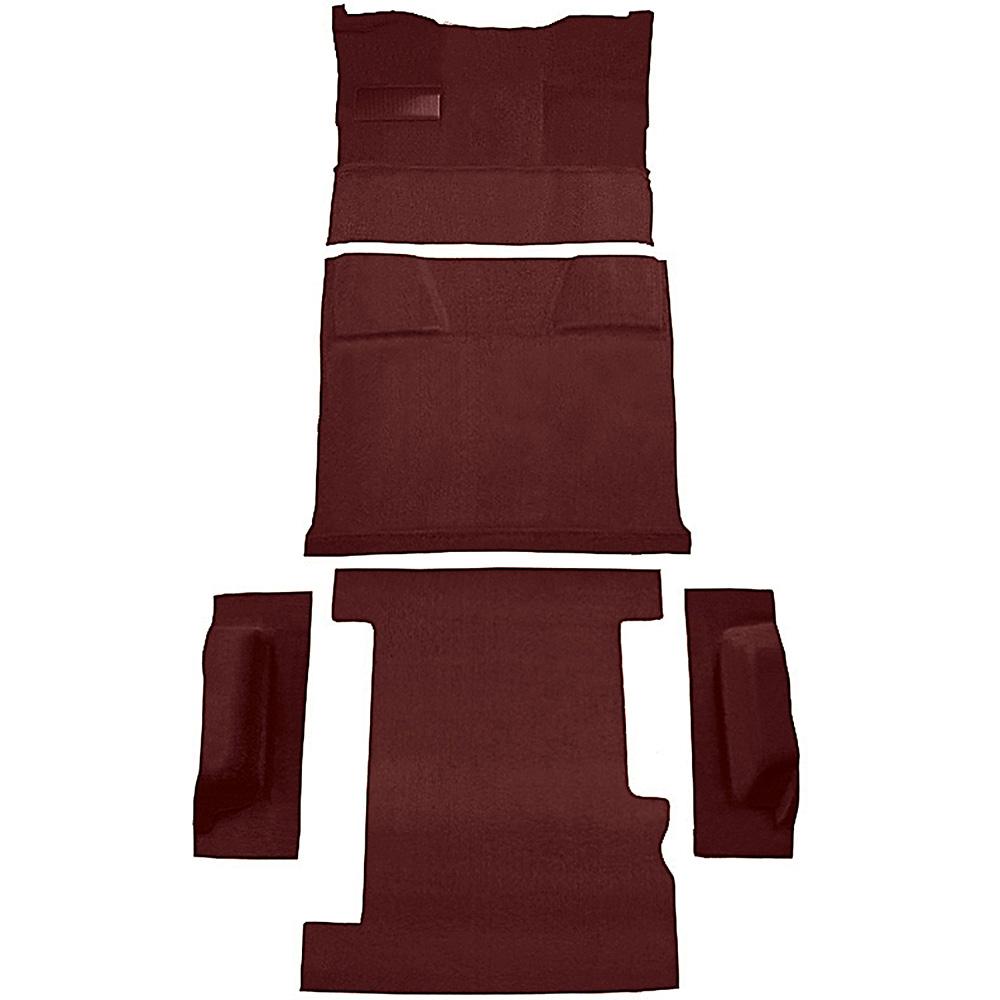 1981-91 Chevrolet, GMC Suburban 4-Door Molded Carpet Kit Cut Pile Standard Backing Column Shift Automatic Low Hump 2WD Maroon