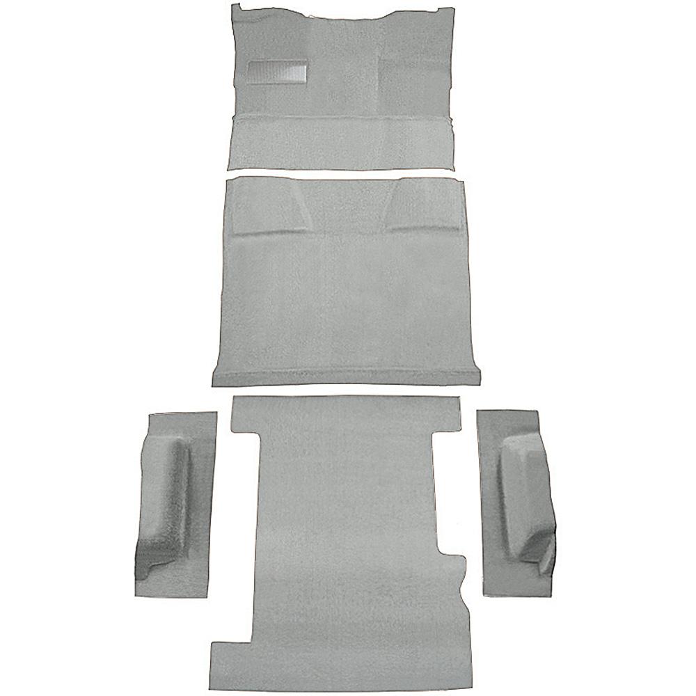 1981-91 Chevrolet, GMC Suburban 4-Door Molded Carpet Kit Cut Pile Standard Backing Column Shift Automatic Low Hump 2WD Silver