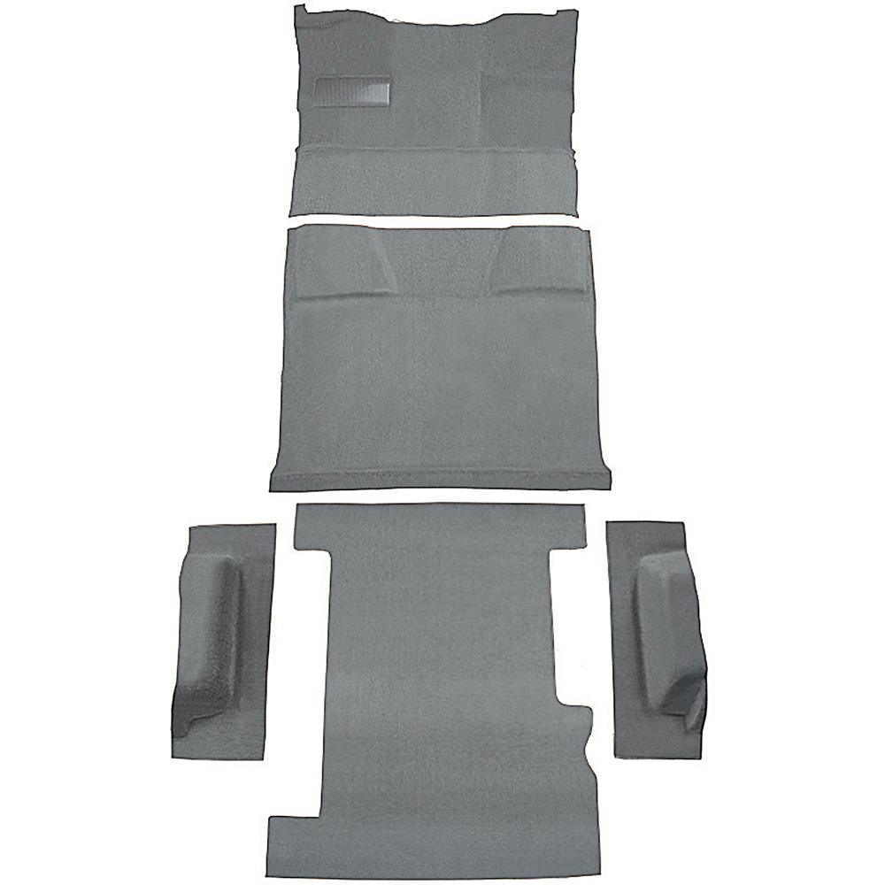 1981-91 Chevrolet, GMC Suburban 4-Door Molded Carpet Kit Cut Pile Standard Backing Column Shift Automatic Low Hump 2WD Medium Gray