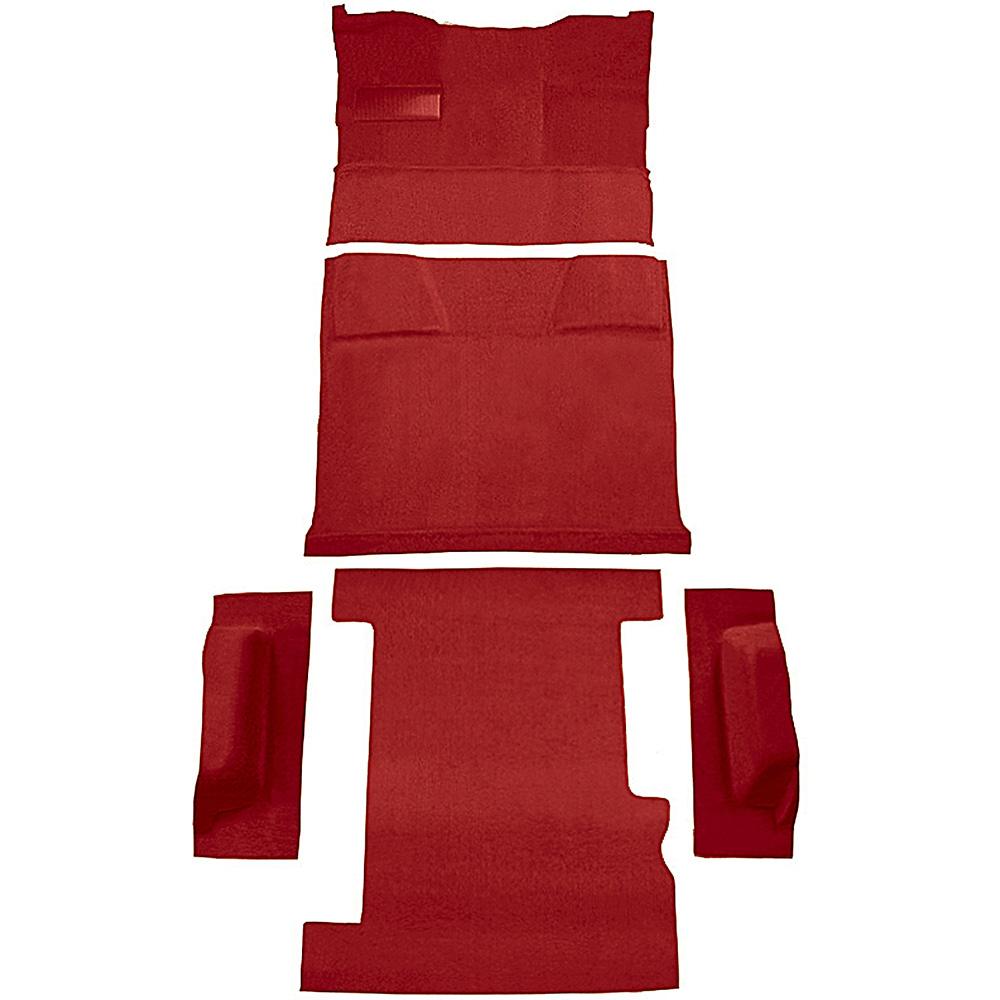 1981-91 Chevrolet, GMC Suburban 4-Door Molded Carpet Kit Cut Pile Standard Backing Column Shift Automatic Low Hump 2WD Dark Red / Carmine