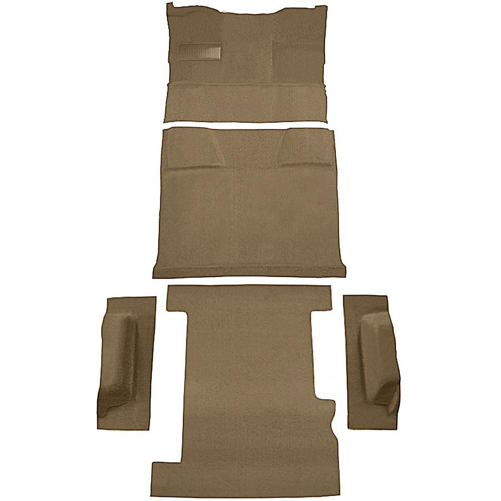 1981-91 Chevrolet, GMC Suburban 4-Door Molded Carpet Kit Cut Pile Standard Backing Column Shift Automatic Low Hump 2WD Cognac