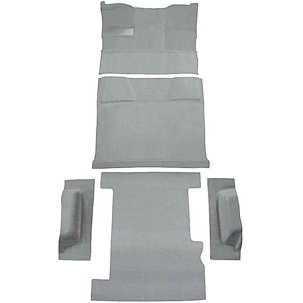 1981-91 Chevrolet, GMC Suburban 4-Door Molded Carpet Kit Cut Pile Standard Backing Column Shift Automatic Low Hump 2WD Silver