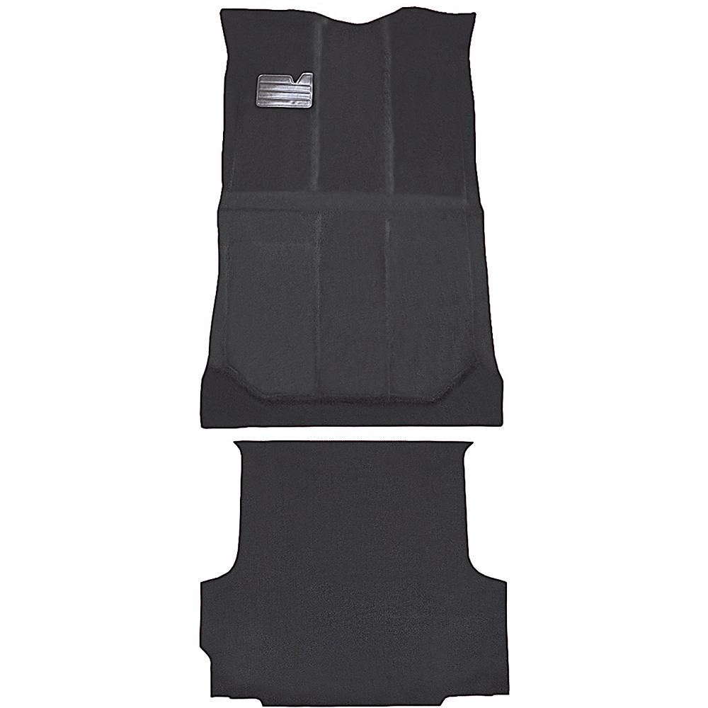 1992-99 Chevrolet/GMC Suburban Carpet Set Passenger and Cargo Area Die-Cut Cut Pile w/ Heat Vents Standard Backing Black