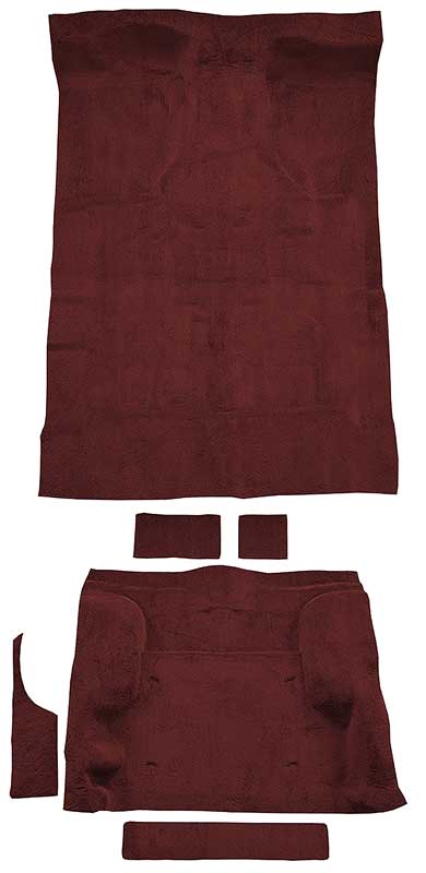 1995-05 Blazer/Jimmy Mid-Size/2-Door Carpet Set Complete Molded Standard Backing Cutpile Claret / Oxblood