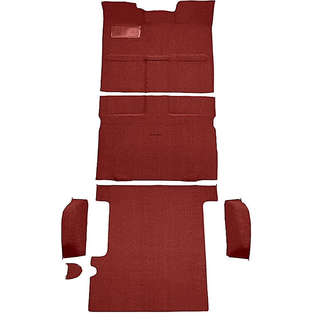 1967-72 Chevrolet, GMC Suburban 3-Door Molded Carpet Set Loop Standard Backing Floor Shift TH400 4WD Red