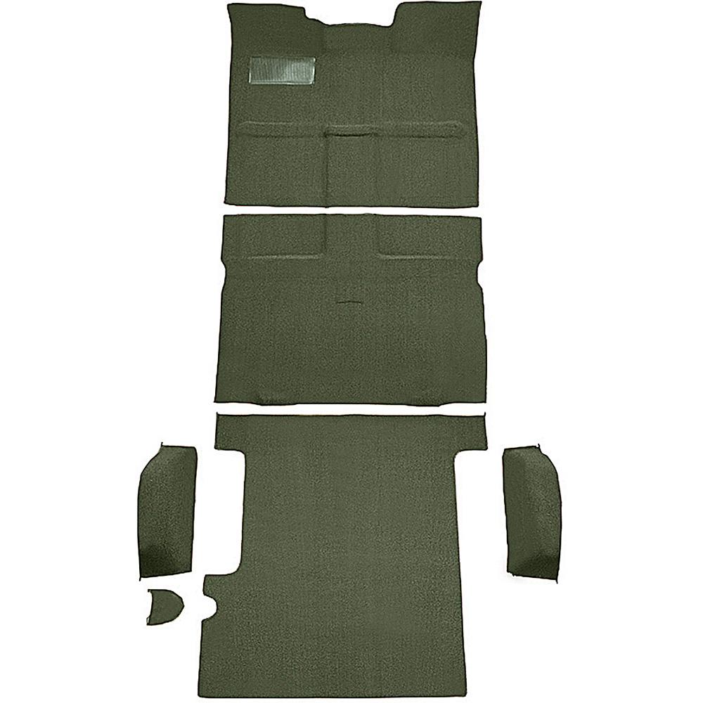 1967-72 Chevrolet, GMC Suburban 3-Door Molded Carpet Set Loop Standard Backing Floor Shift TH400 4WD Moss Green
