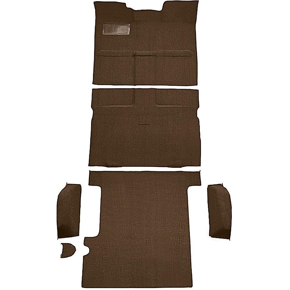 1967-72 Chevrolet, GMC Suburban 3-Door Molded Carpet Set Loop Standard Backing Floor Shift TH400 4WD Dark Saddle