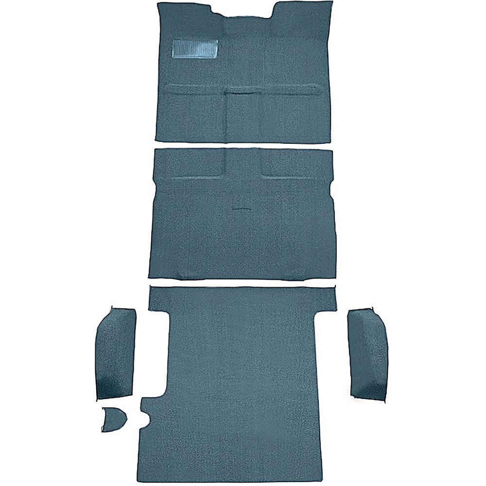 1967-72 Chevrolet, GMC Suburban 3-Door Molded Carpet Set Loop Standard Backing Floor Shift TH400 4WD Medium Blue
