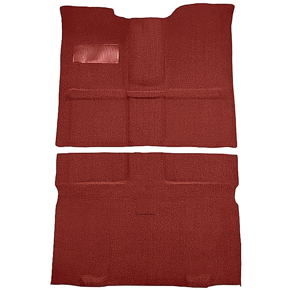 1967-72 Chevrolet, GMC Suburban 3-Door Molded Passenger Area Carpet Set Loop Standard Backing Floor Shift TH400 4WD Red