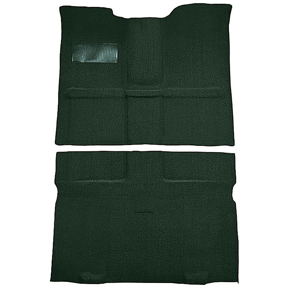 1967-72 Chevrolet, GMC Suburban 3-Door Molded Passenger Area Carpet Set Loop Standard Backing Floor Shift TH400 4WD Dark Green